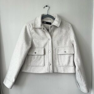 Women's Gray Button Down Coat